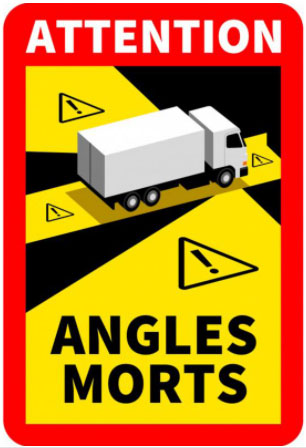 señal ángulo muerto para transporte de mercancías en Francia